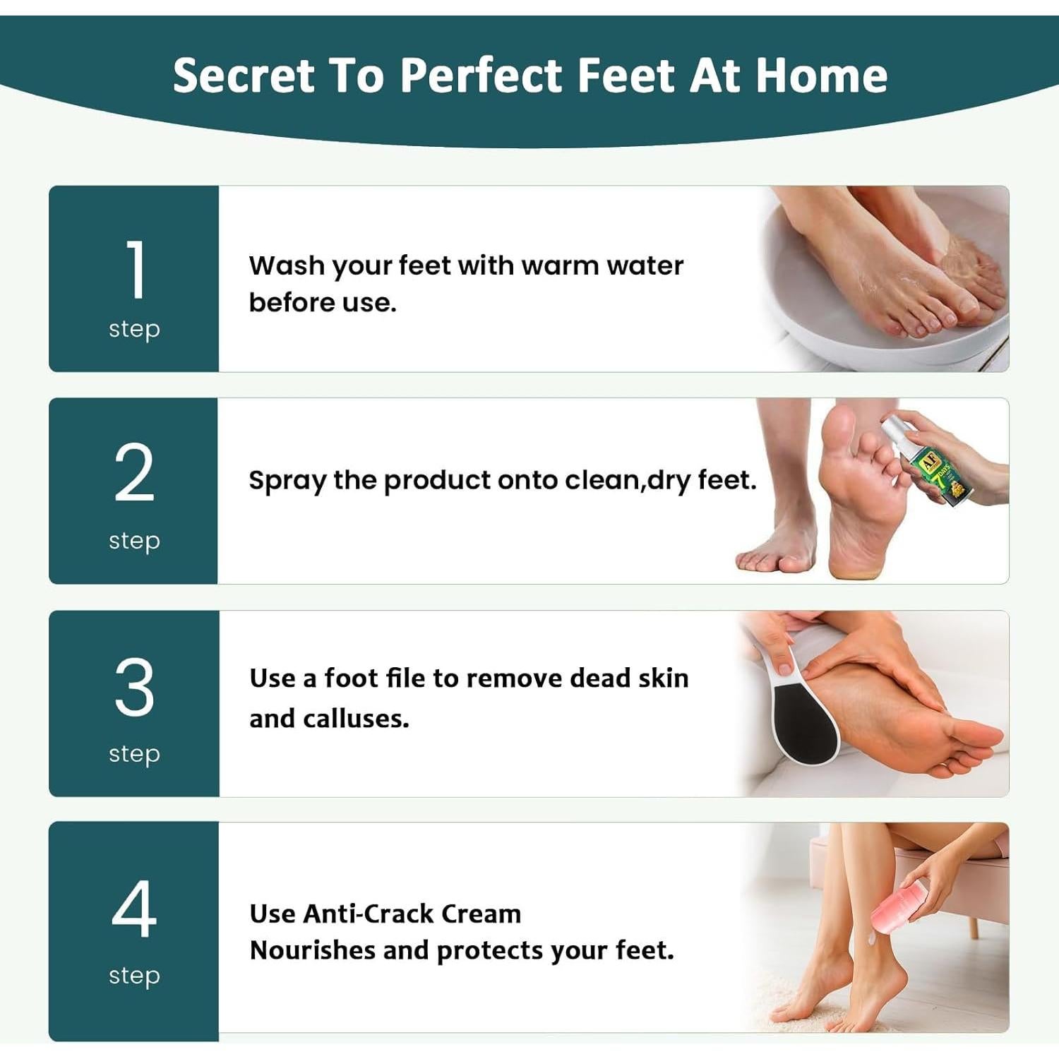 Kit de Cuidado de Pies Aifufand 3 Piezas - Spray Jengibre, Removedor Callos, Crema Hidratante