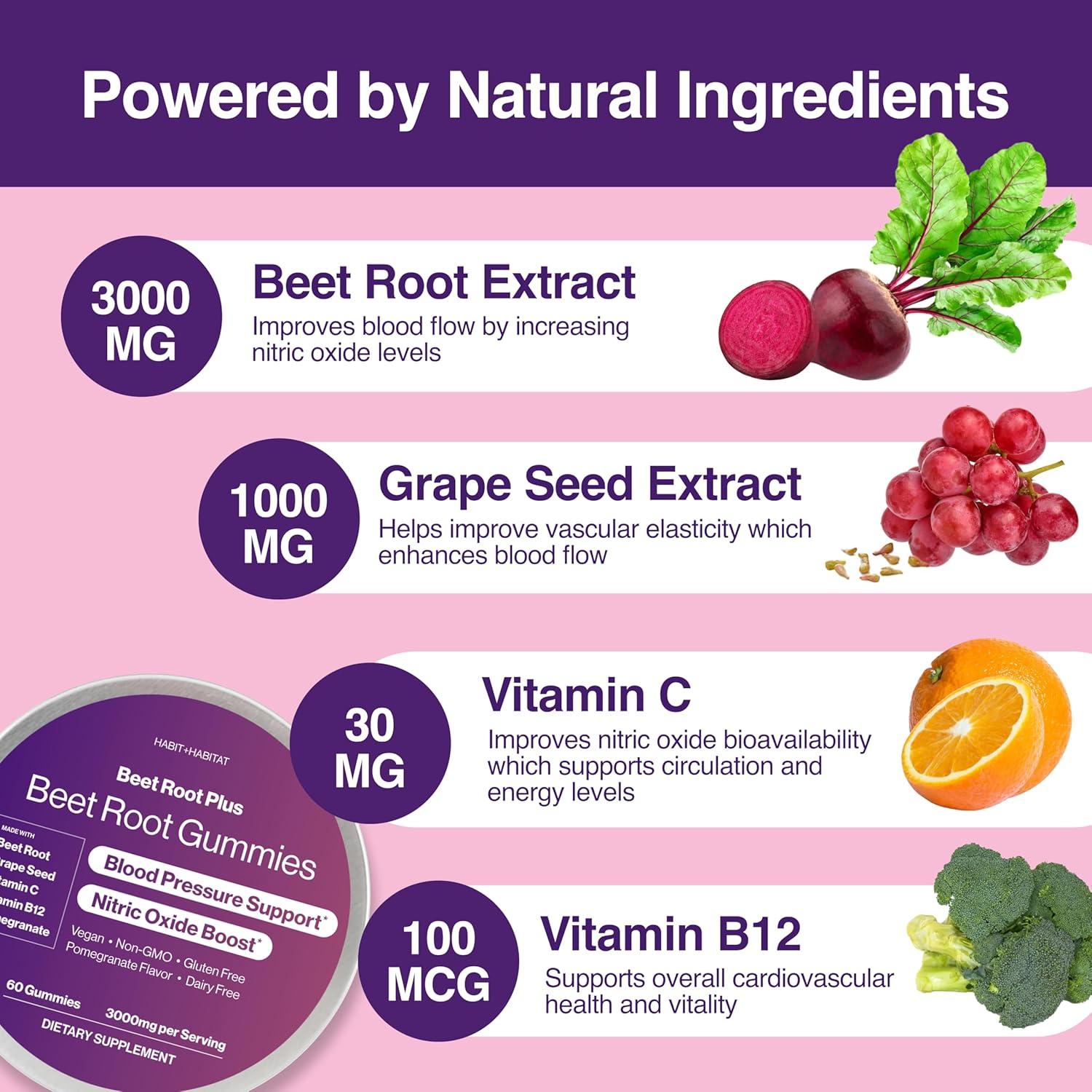 Gomitas de Remolacha Habit + Habitat - 60 Unidades Sabor Granada