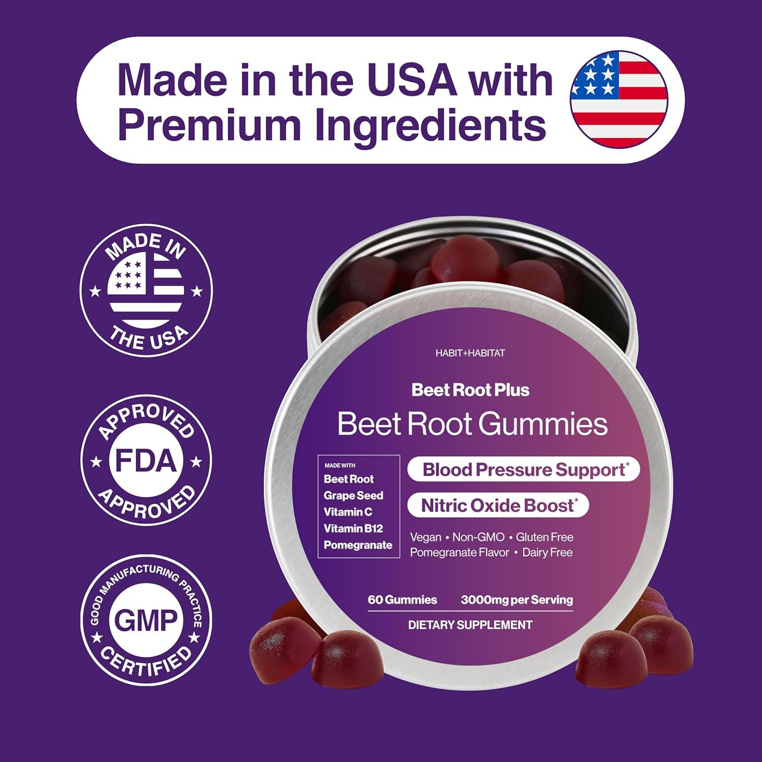 Gomitas de Remolacha Habit + Habitat - 60 Unidades Sabor Granada