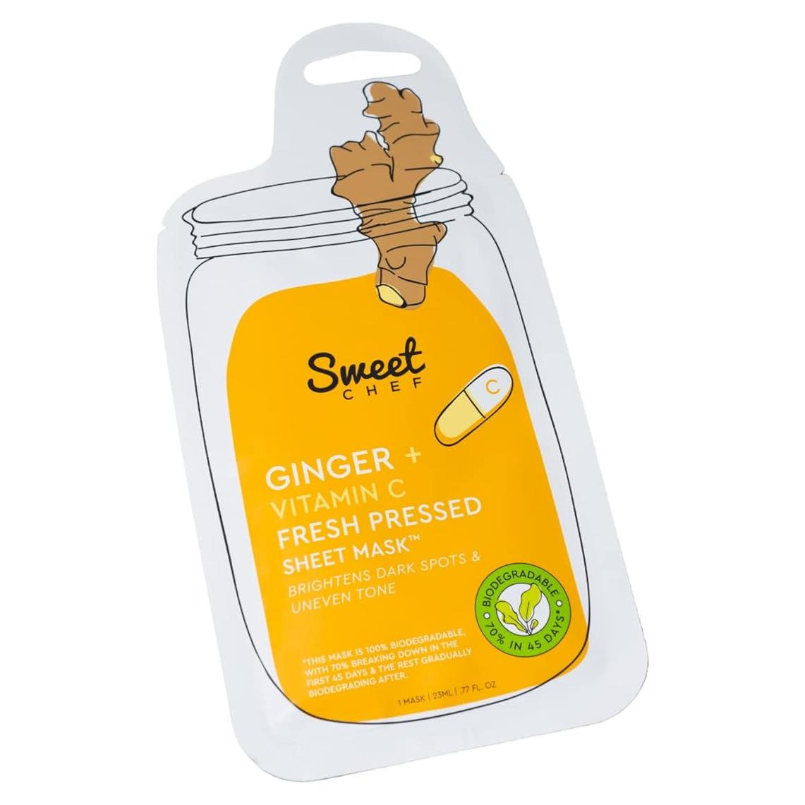 Máscara de Hoja Jengibre + Vitamina C - 1 Paquete 32g