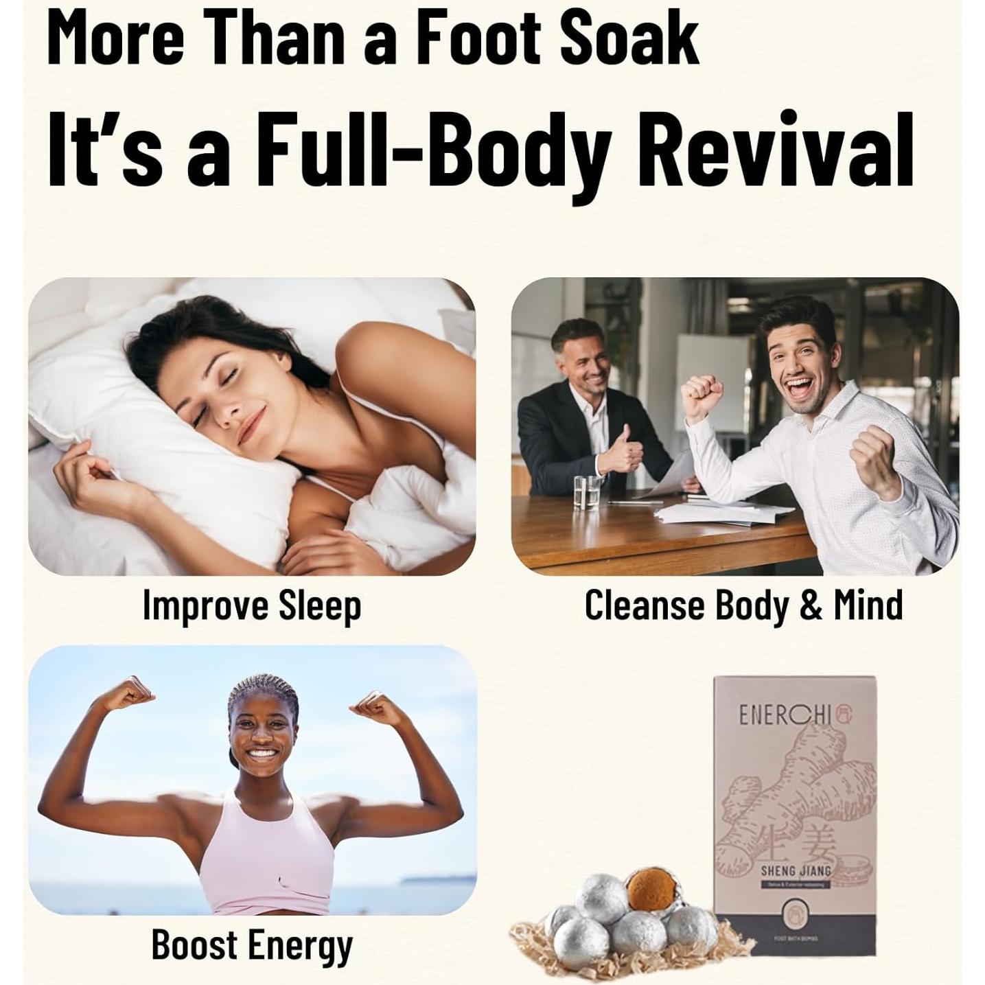 Remojo de Pies de Jengibre Enerchi - Sales Naturales Antihinchazón