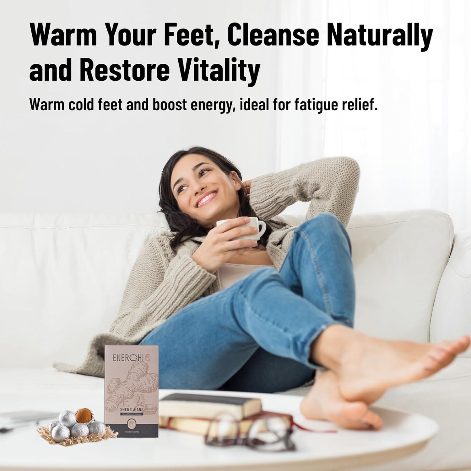 Remojo de Pies de Jengibre Enerchi - Sales Naturales Antihinchazón