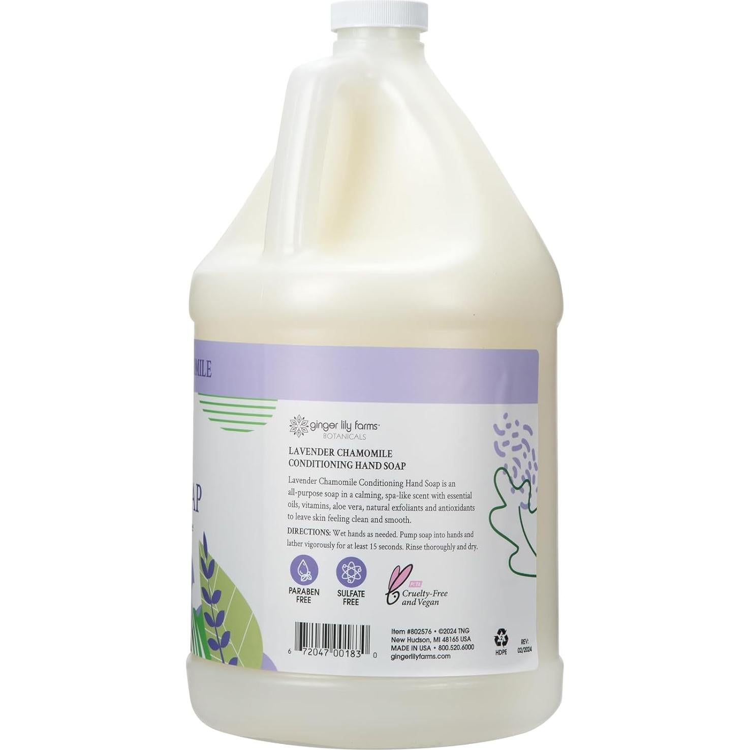 Jabón Líquido de Manos Multiusos Ginger Lily 1 Galón Vegano