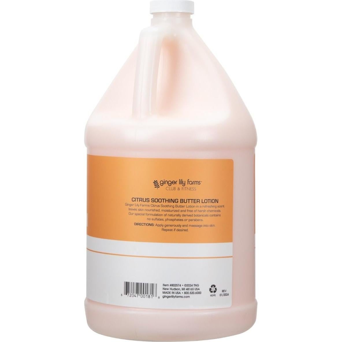 Loción Corporal Calmante Ginger Lily Farms 1 Galón Vegana