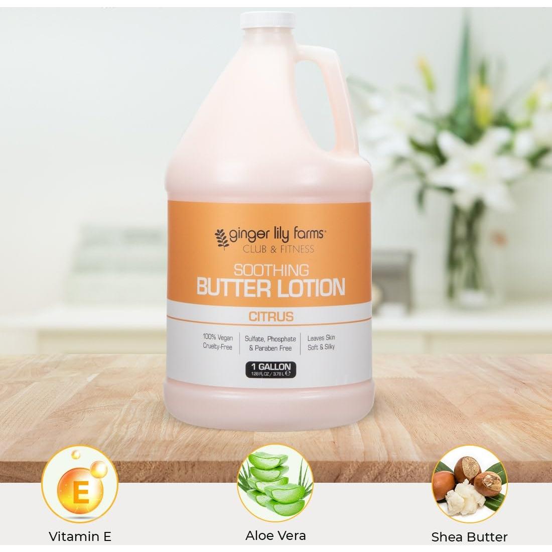 Loción Corporal Calmante Ginger Lily Farms 1 Galón Vegana