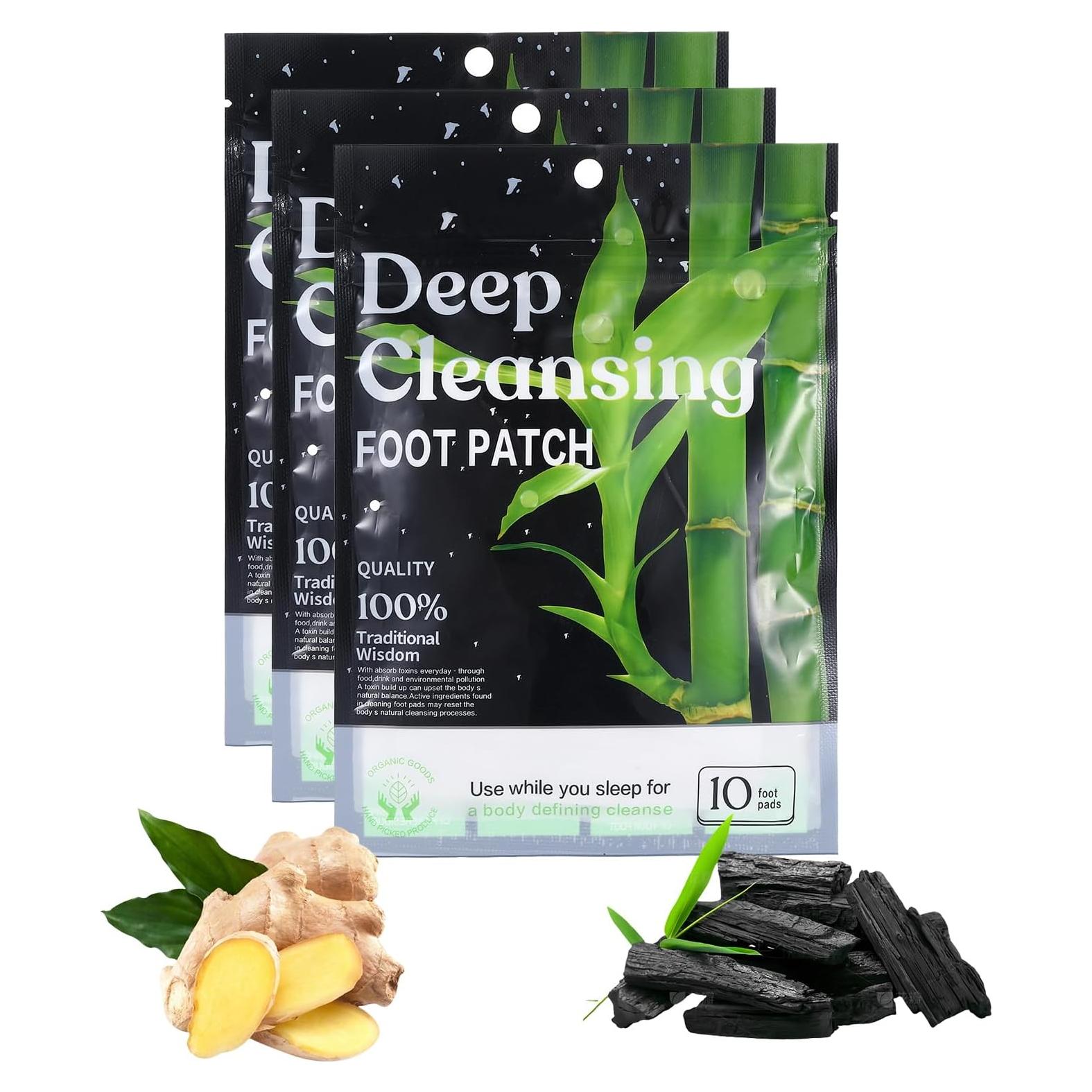 30 Parches de Limpieza Profunda para Pies Yylaiire 8x6 cm