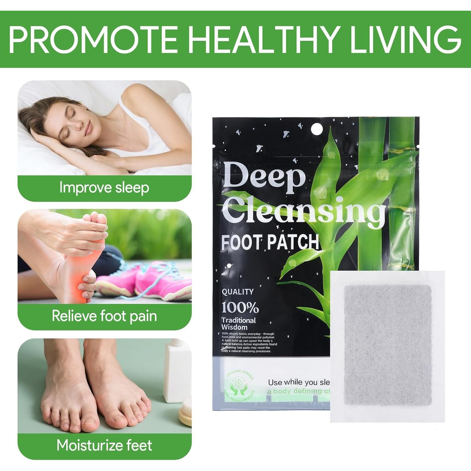 30 Parches de Limpieza Profunda para Pies Yylaiire 8x6 cm