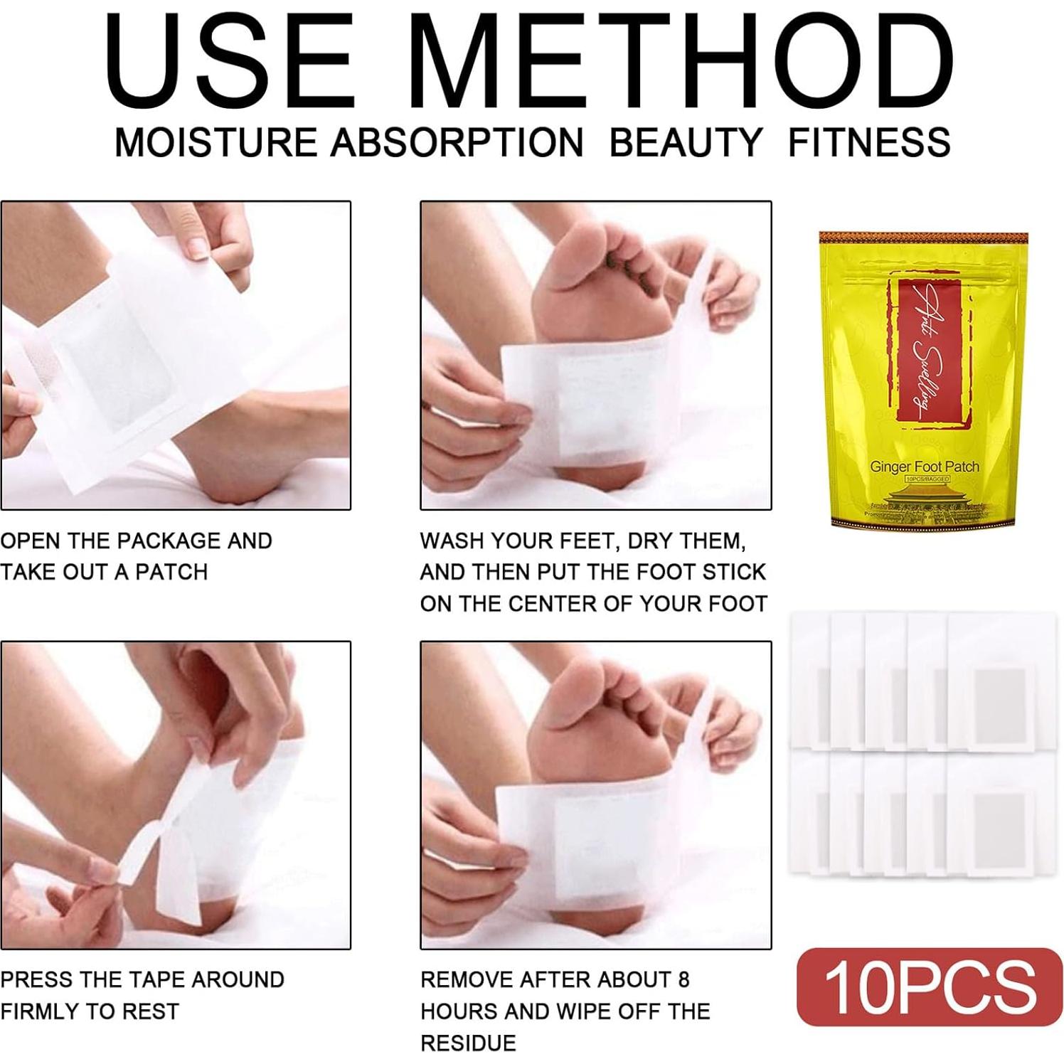 Parches Desintoxicantes de Jengibre Rosarden - 10 Piezas