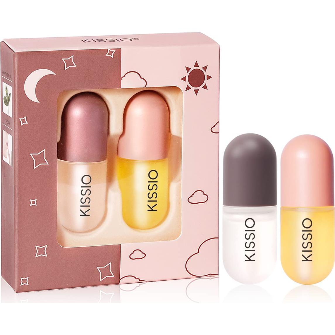 Set de Aumento de Labios KISSIO 2PCS Hidratante Diurno y Nocturno