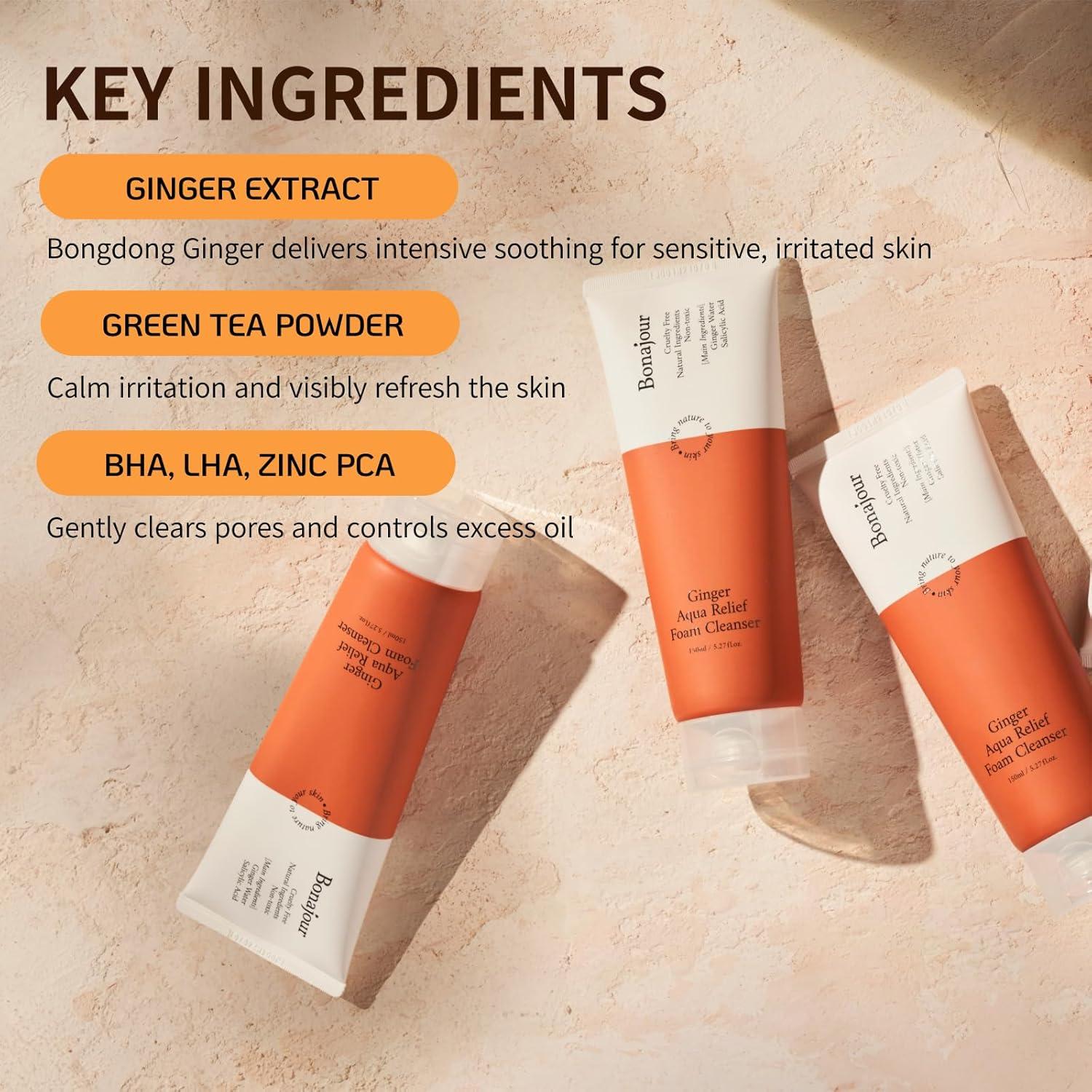 Limpiador Espumoso BONAJOUR Jengibre Aqua Relief 156.9 ml