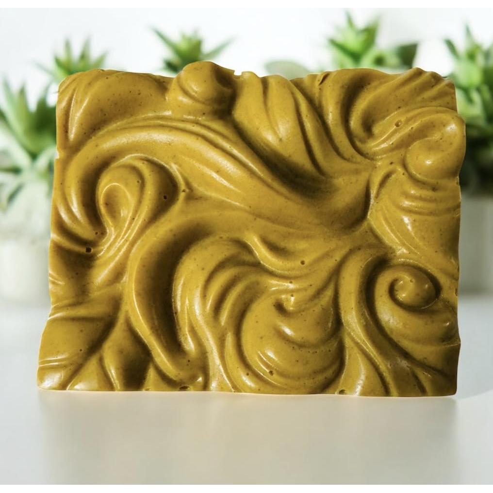 Jabón Exfoliante Natural Hecho a Mano Jengibre y Cúrcuma 113g