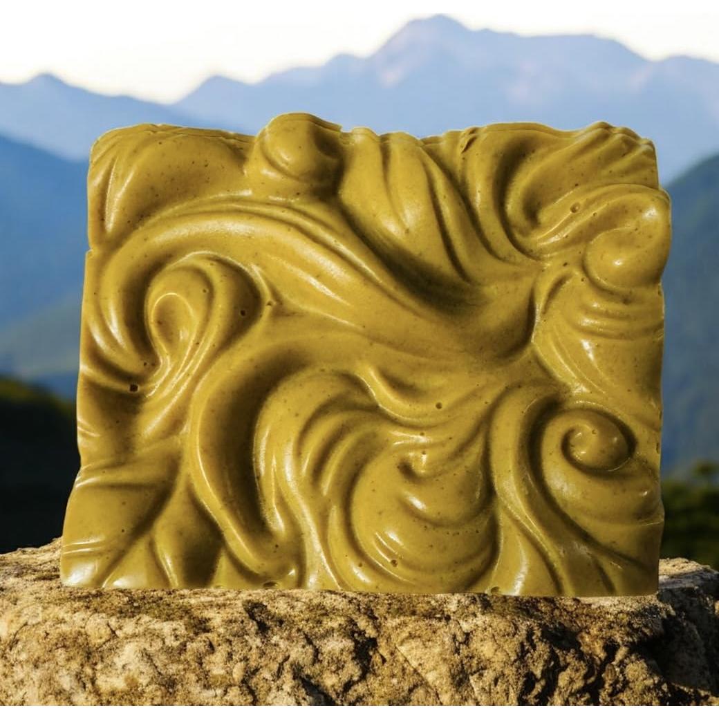 Jabón Exfoliante Natural Hecho a Mano Jengibre y Cúrcuma 113g