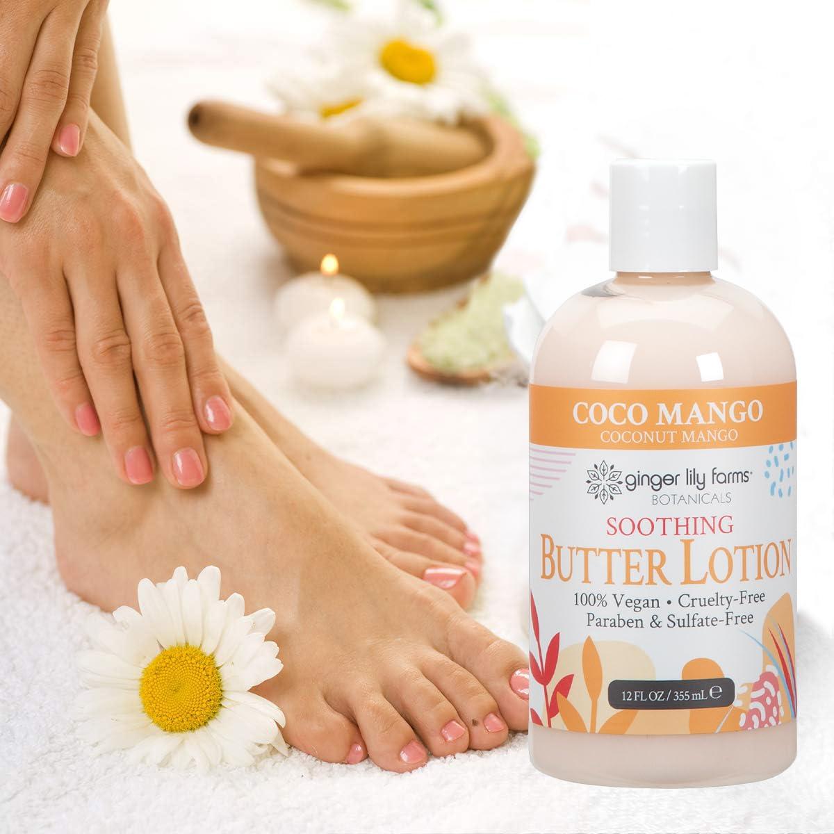 Loción de Mantequilla Calmante Ginger Lily Coco Mango 12 oz