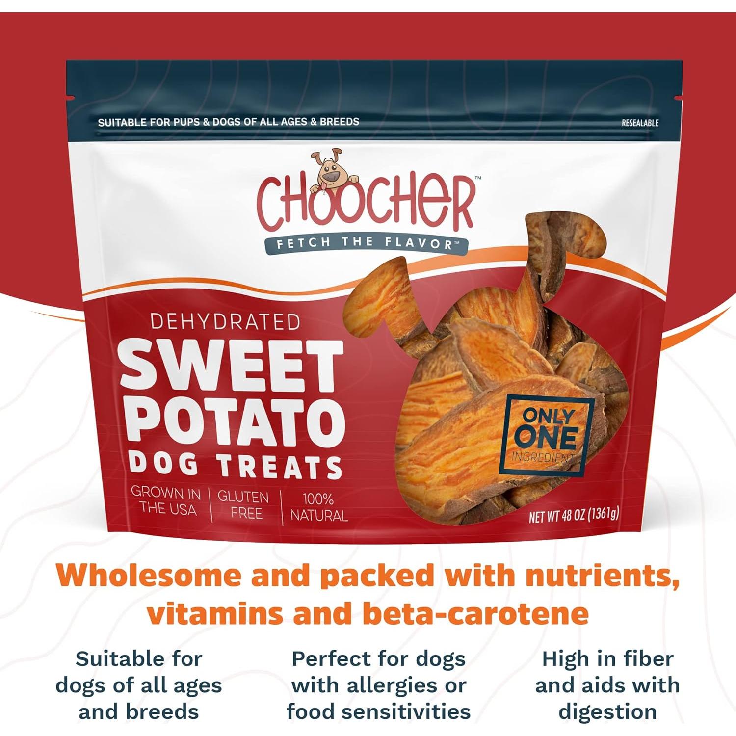 Galletas Veganas para Perros CHOOCHER de Batata 396g - Sin Gluten