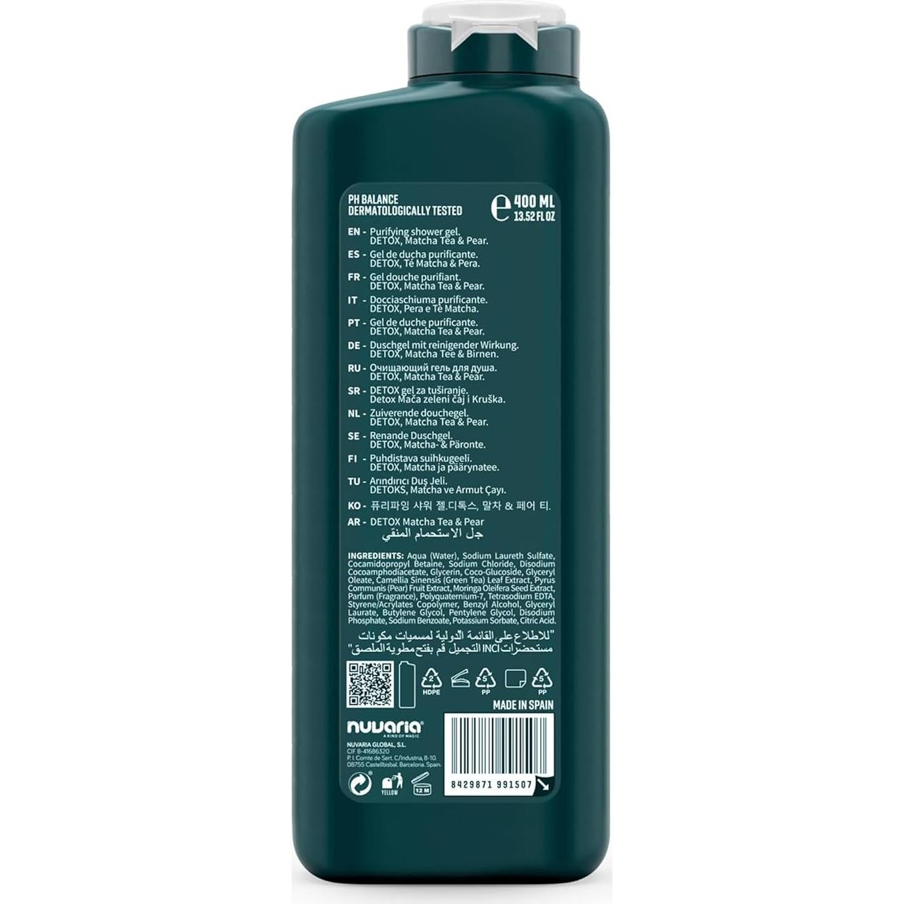 Gel de Ducha Pure Hydration Dicora Urban Fit 382.7 g - Té Matcha y Pera