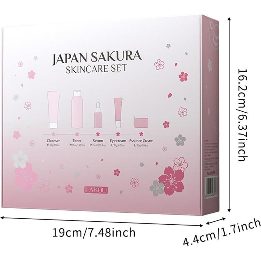Kit de Cuidado de la Piel Sakura Blopuivo - 5 Piezas Viaje