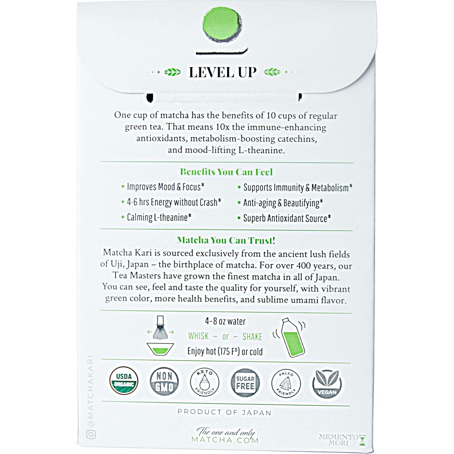 Palitos de Matcha Orgánico Ceremonial Dr. Weil - 12 Unidades