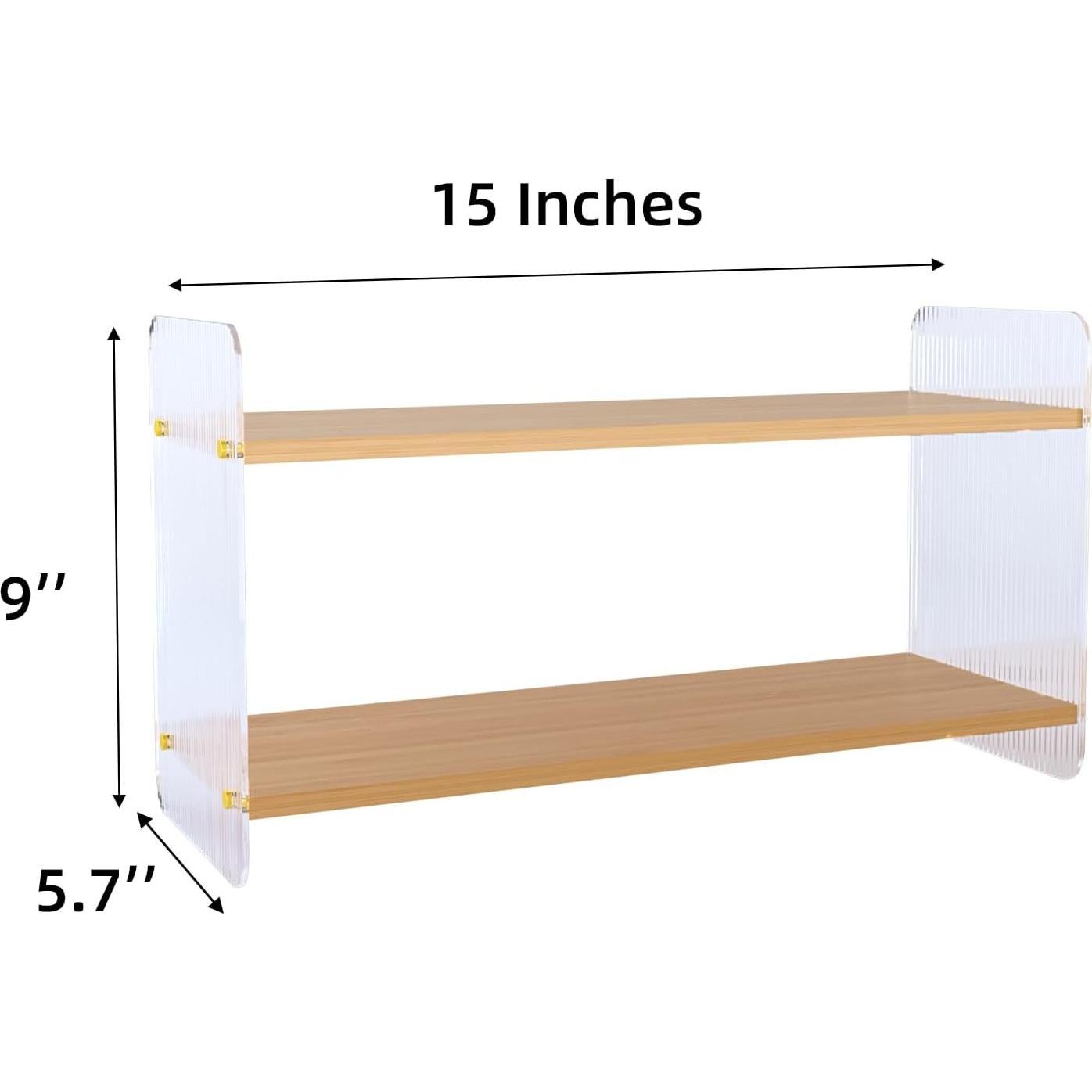 Organizador de Escritorio Fitzkor 2 Niveles Acrílico Marrón