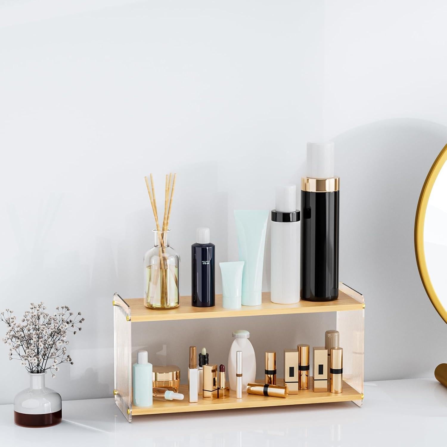 Organizador de Escritorio Fitzkor 2 Niveles Acrílico Marrón