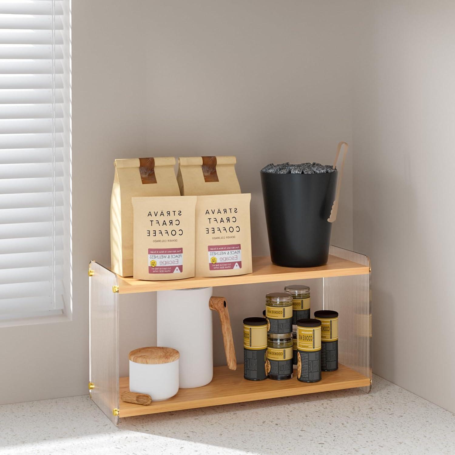 Organizador de Escritorio Fitzkor 2 Niveles Acrílico Marrón