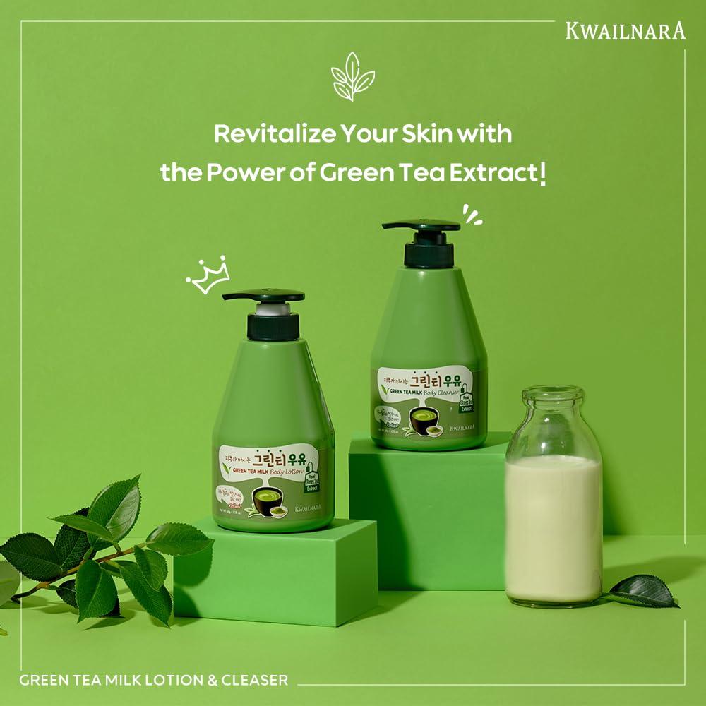 Conjunto Gel de Ducha y Loción Corporal Kwailnara Té Verde 560g