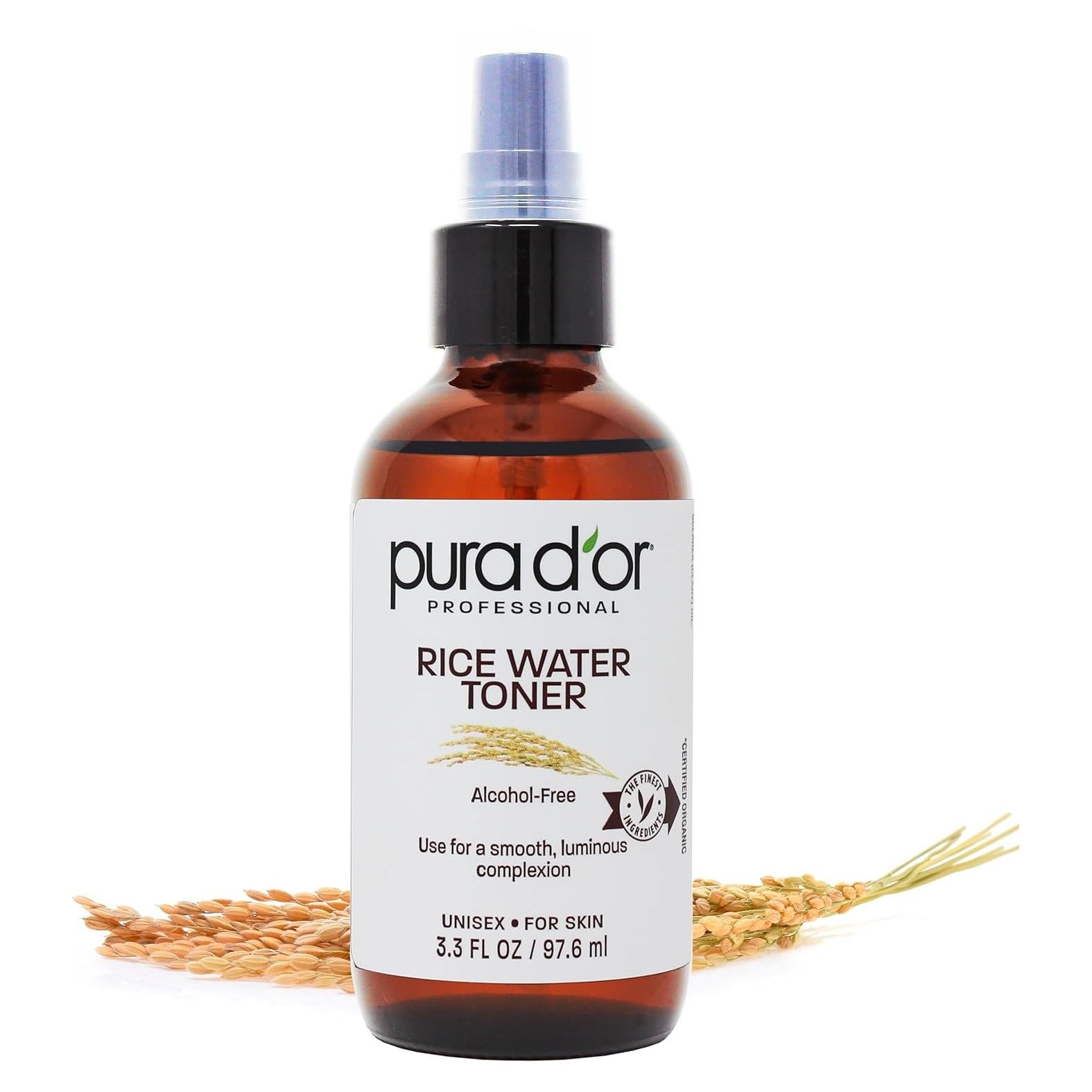 Tónico Facial de Agua de Arroz PURA D'OR 98 ml Hidratante