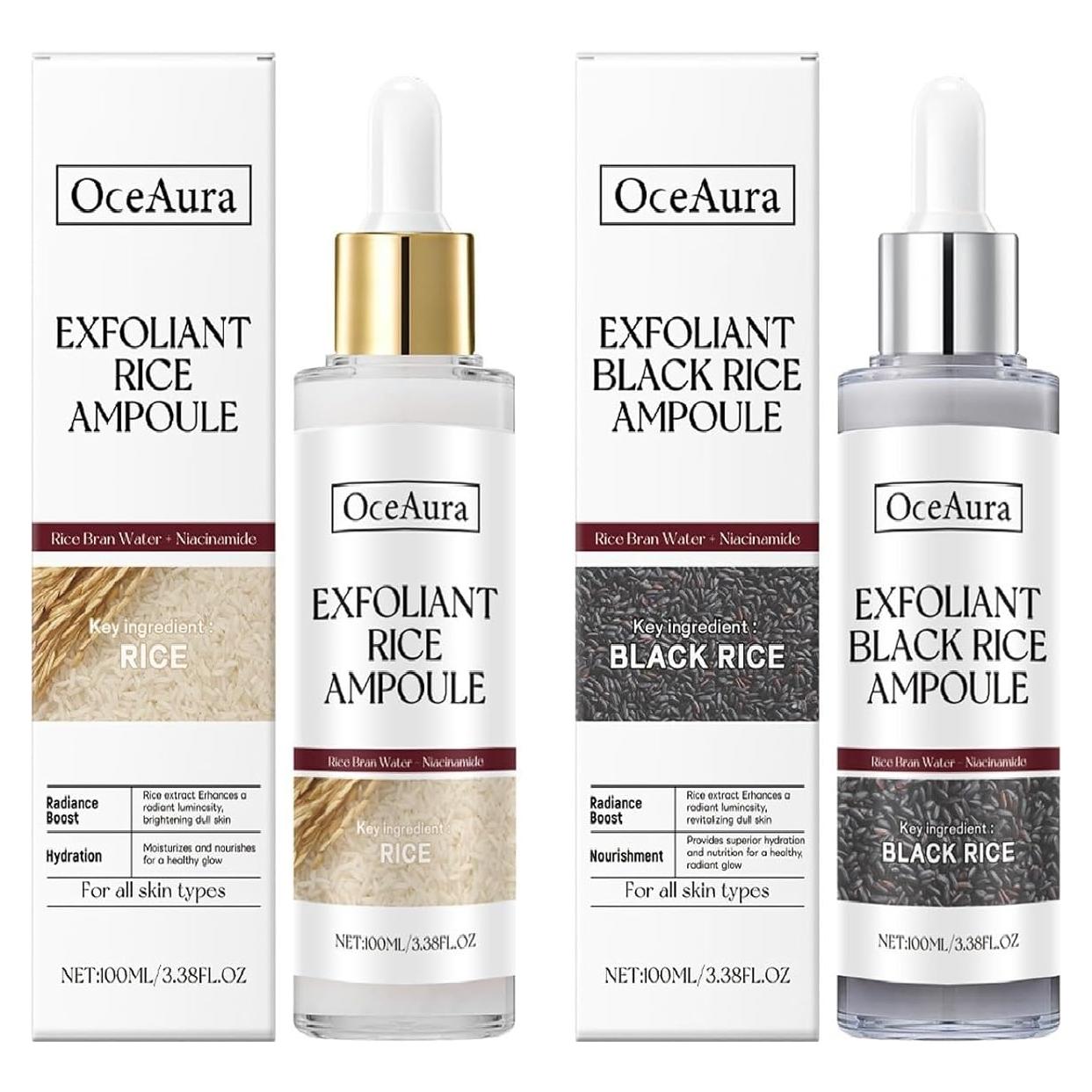 Ampoule Exfoliante de Arroz Negro y Blanco ZTSGU 50 ml x2