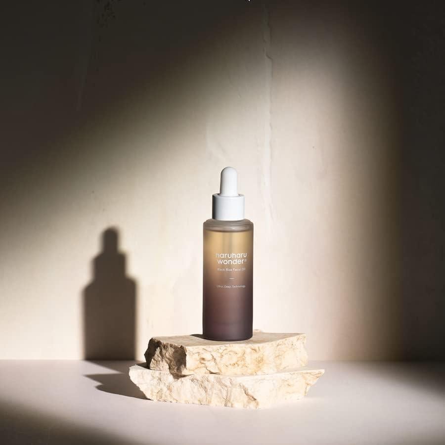 Aceite Facial de Arroz Negro Haruharu 30ml - Hidratante Vegano