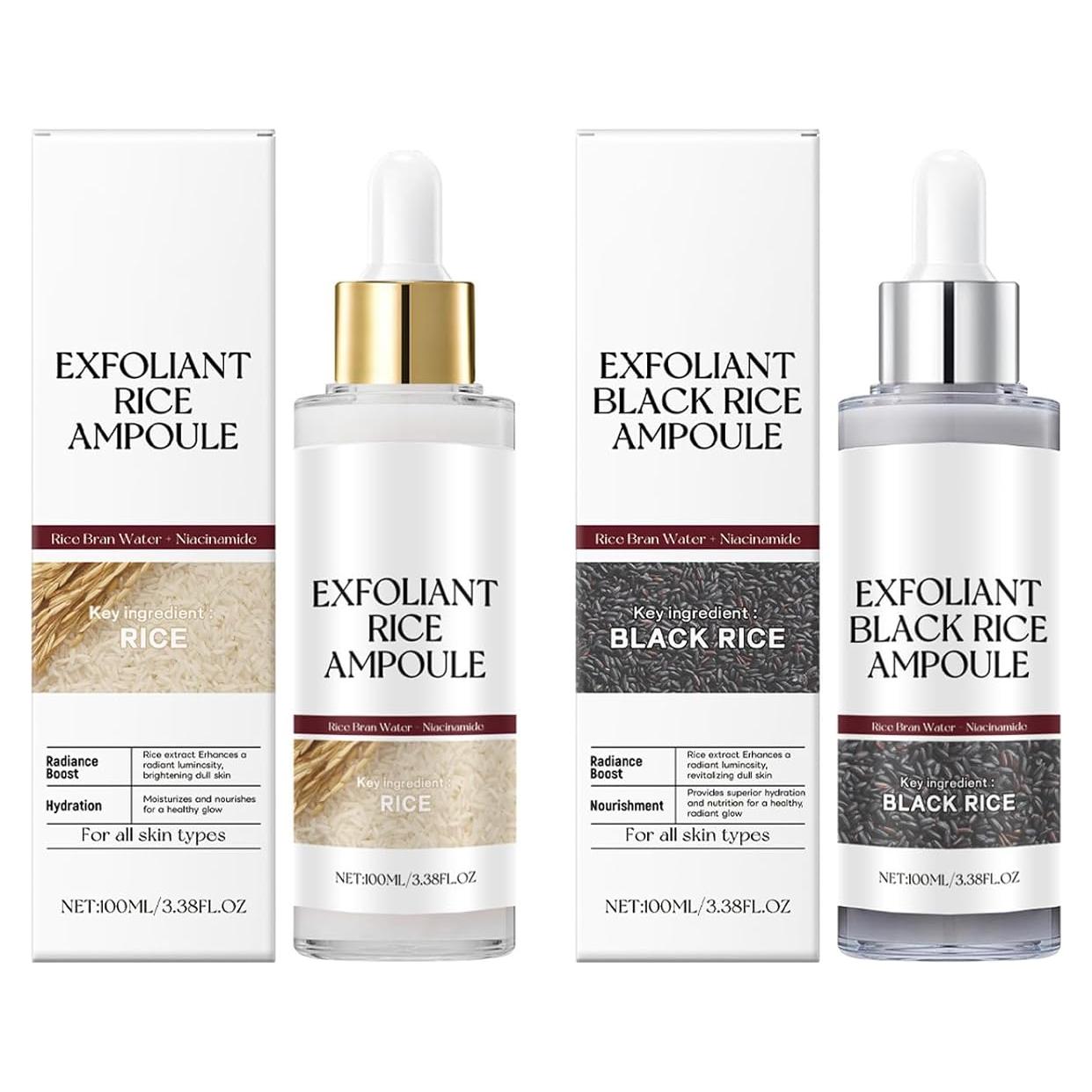 Exfoliante Suave de Arroz Negro y Blanco Krajiyya 2 Piezas