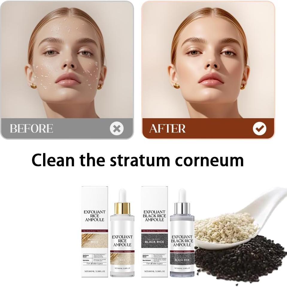 Exfoliante Suave de Arroz Negro y Blanco Krajiyya 2 Piezas