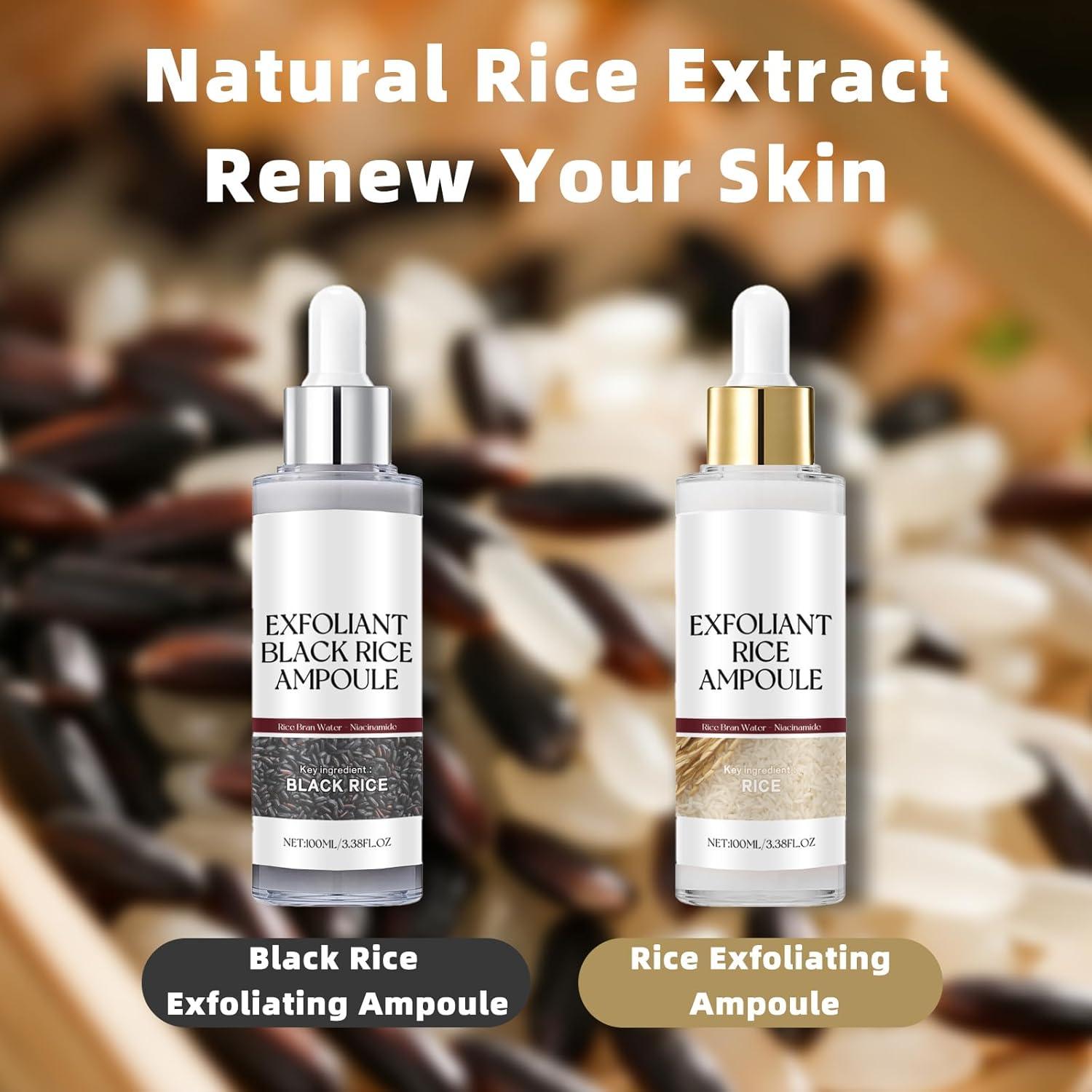 Conjunto de Ampollas Exfoliantes de Arroz Negro y Blanco - TooAemiS