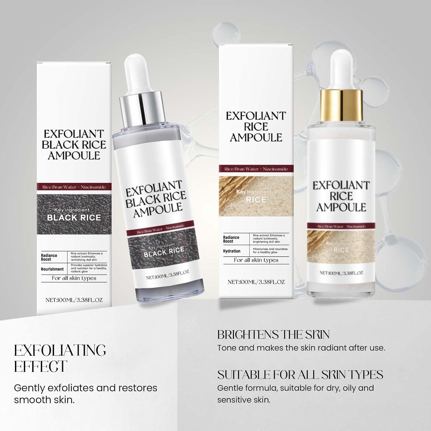 Juego de Ampollas Exfoliantes Shantou Yeyuxuan 2PCS - Arroz Negro y Blanco