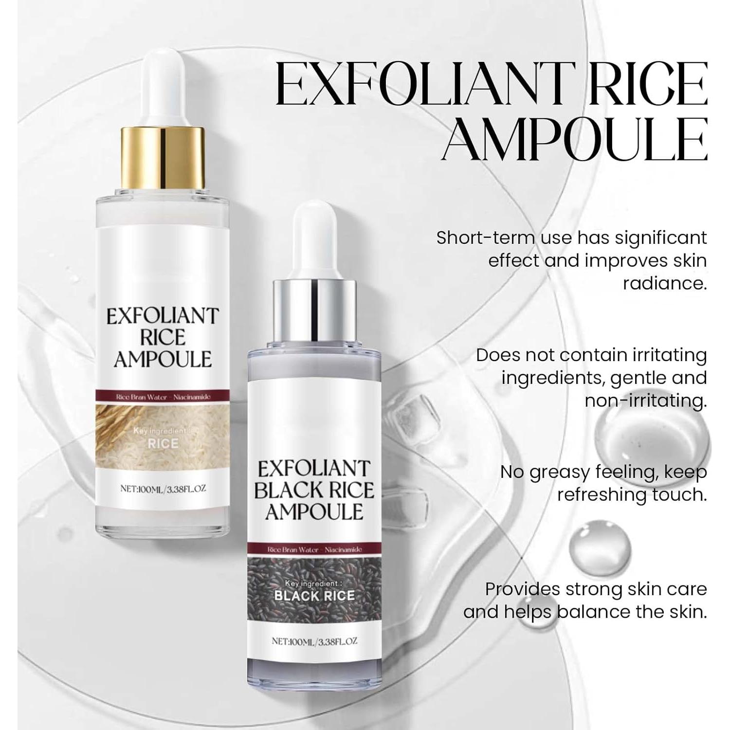 Juego de Ampollas Exfoliantes Shantou Yeyuxuan 2PCS - Arroz Negro y Blanco