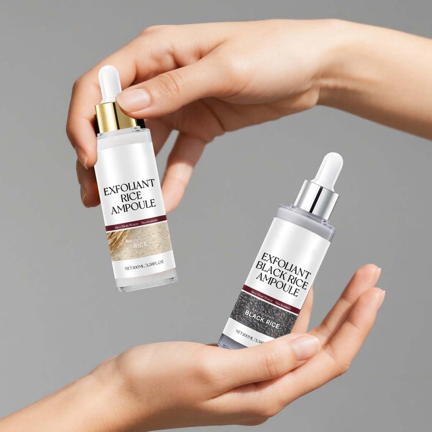 Juego de Ampollas Exfoliantes Shantou Yeyuxuan 2PCS - Arroz Negro y Blanco