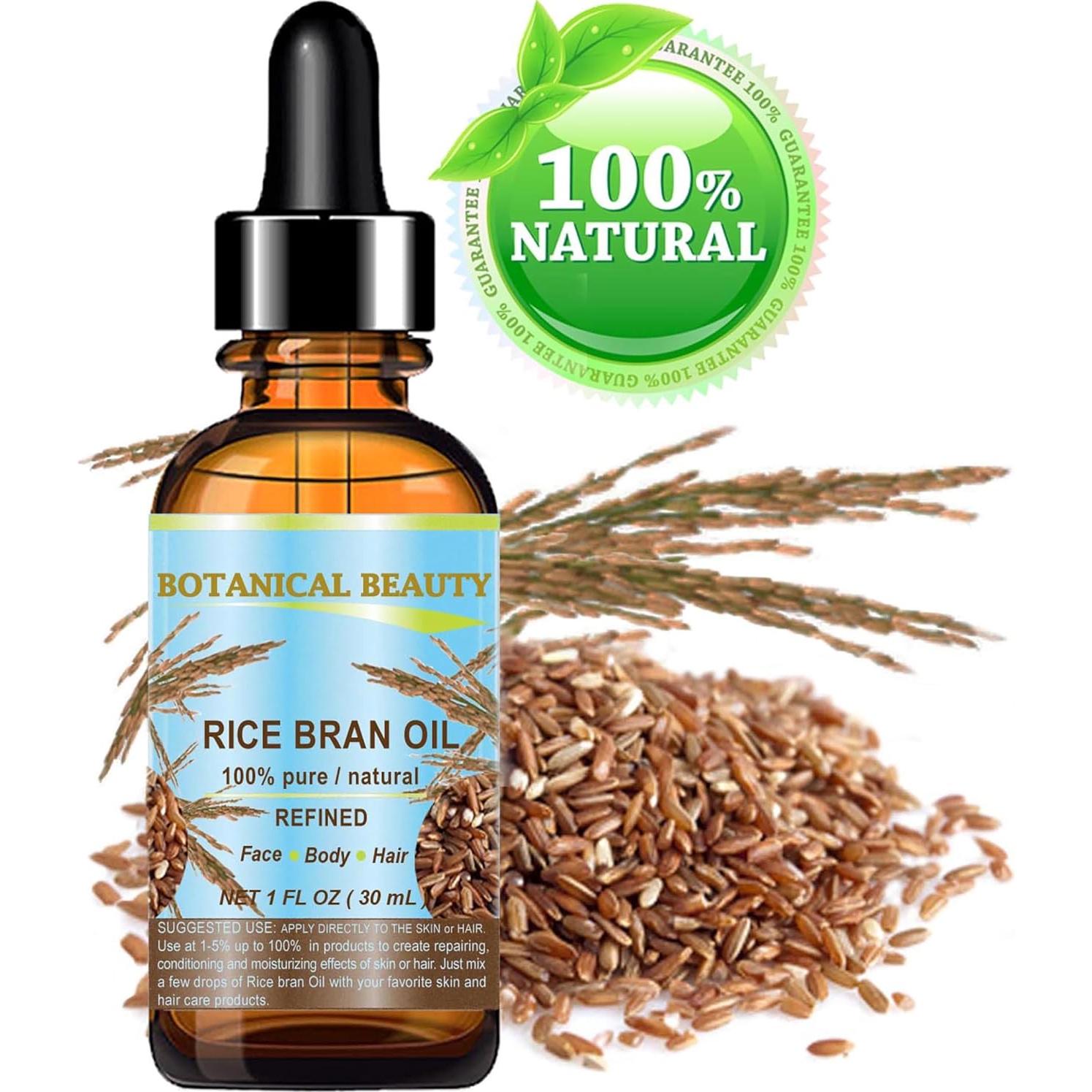 Aceite de Salvado de Arroz Belleza Botánica 29.57 ml Puro Natural