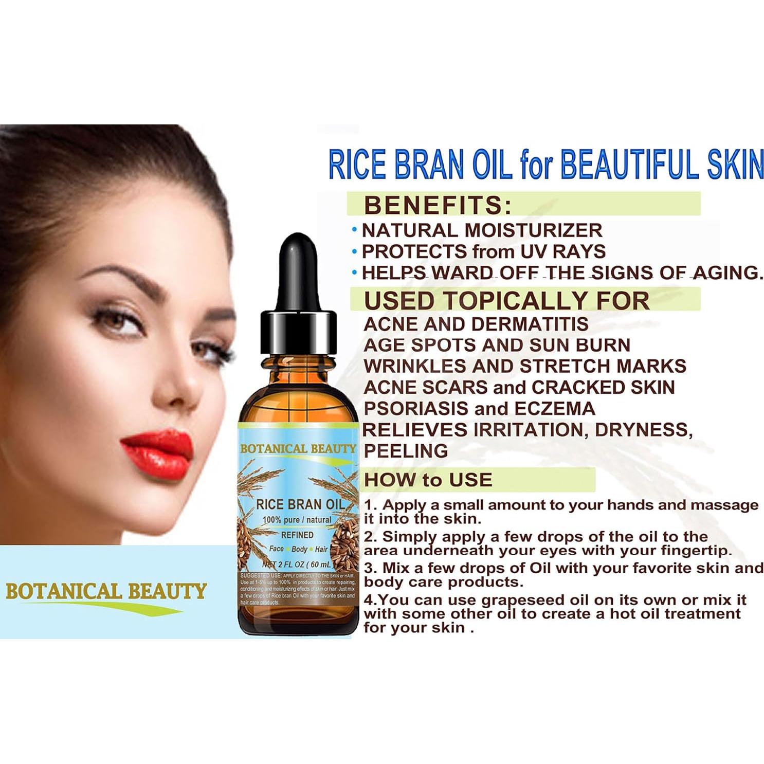 Aceite de Salvado de Arroz Belleza Botánica 29.57 ml Puro Natural