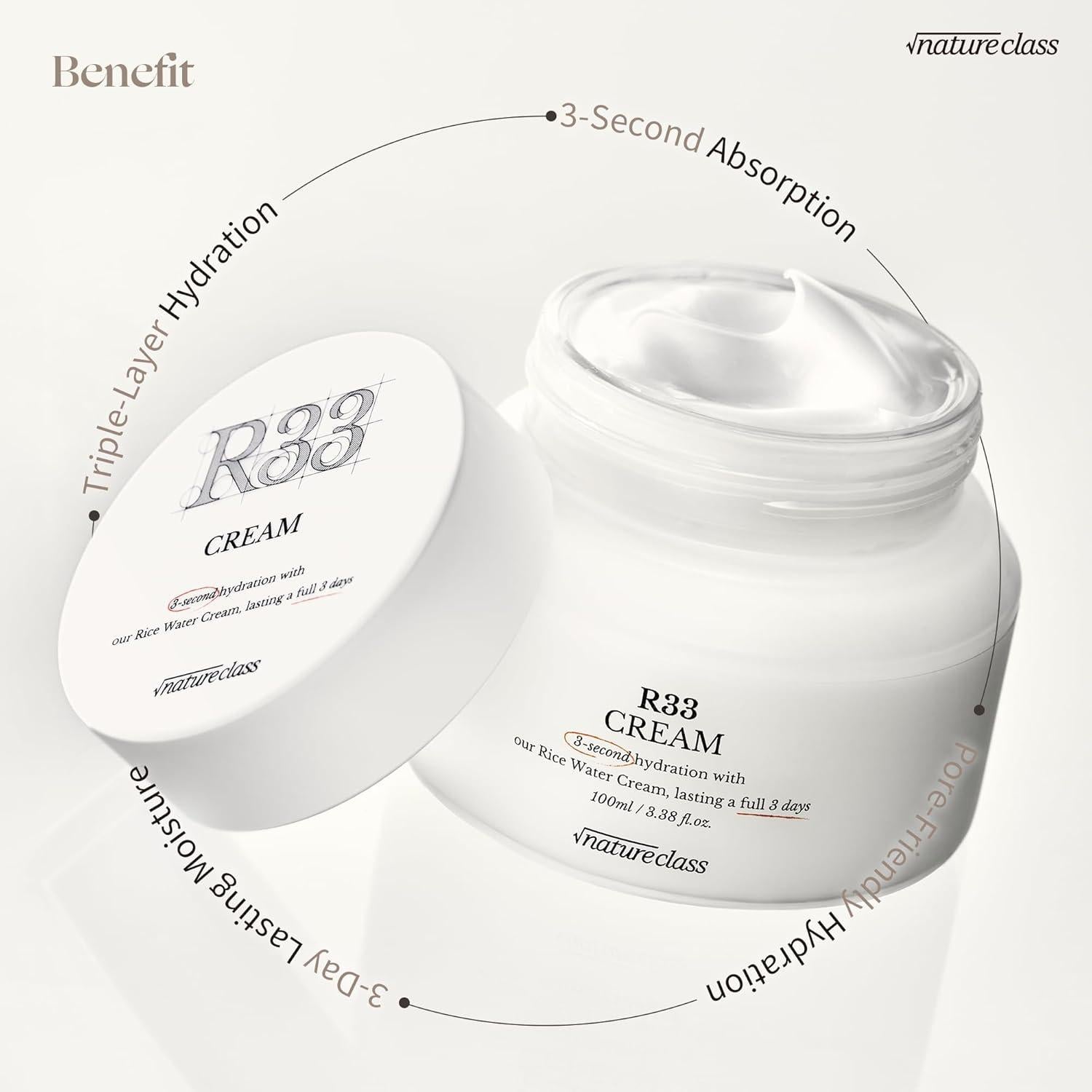 Crema Hidratante Facial R33 BEAUMSMILE 100 ml - Piel Seca y Sensible
