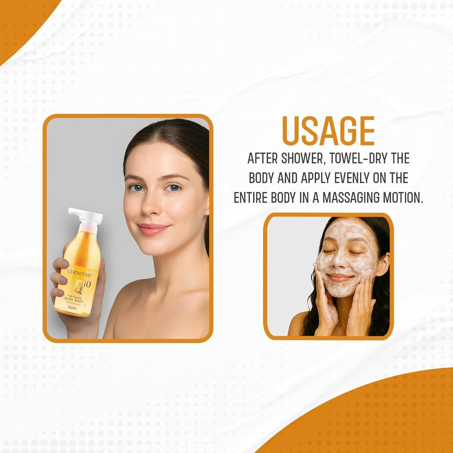 Gel de Ducha Calmante Esfolio 500ml con Coenzima Q10 y Cítricos