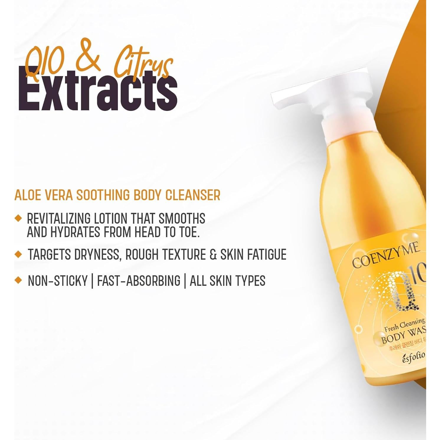 Gel de Ducha Calmante Esfolio 500ml con Coenzima Q10 y Cítricos