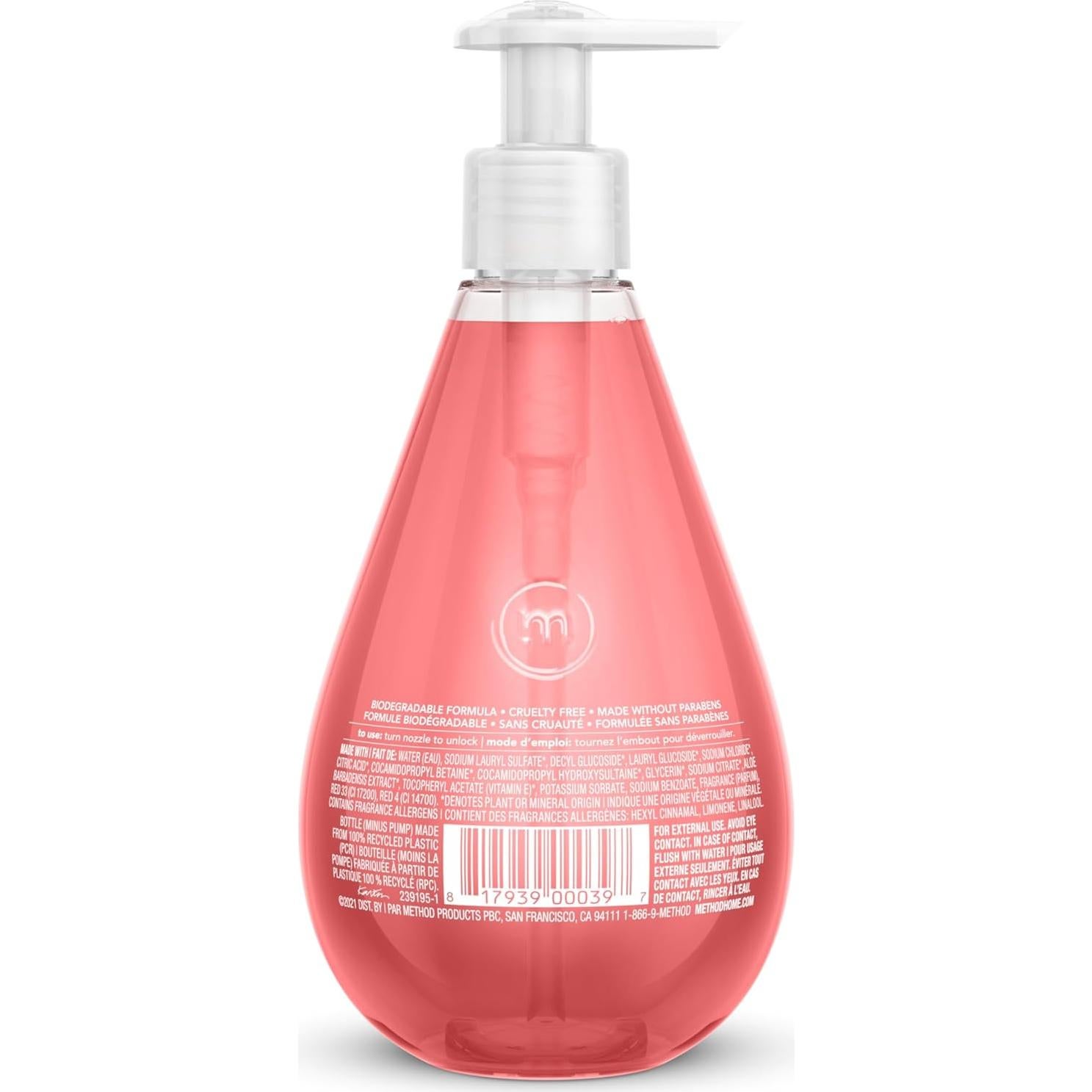 Jabón de Manos en Gel Method Pomelo Rosa 3x355ml
