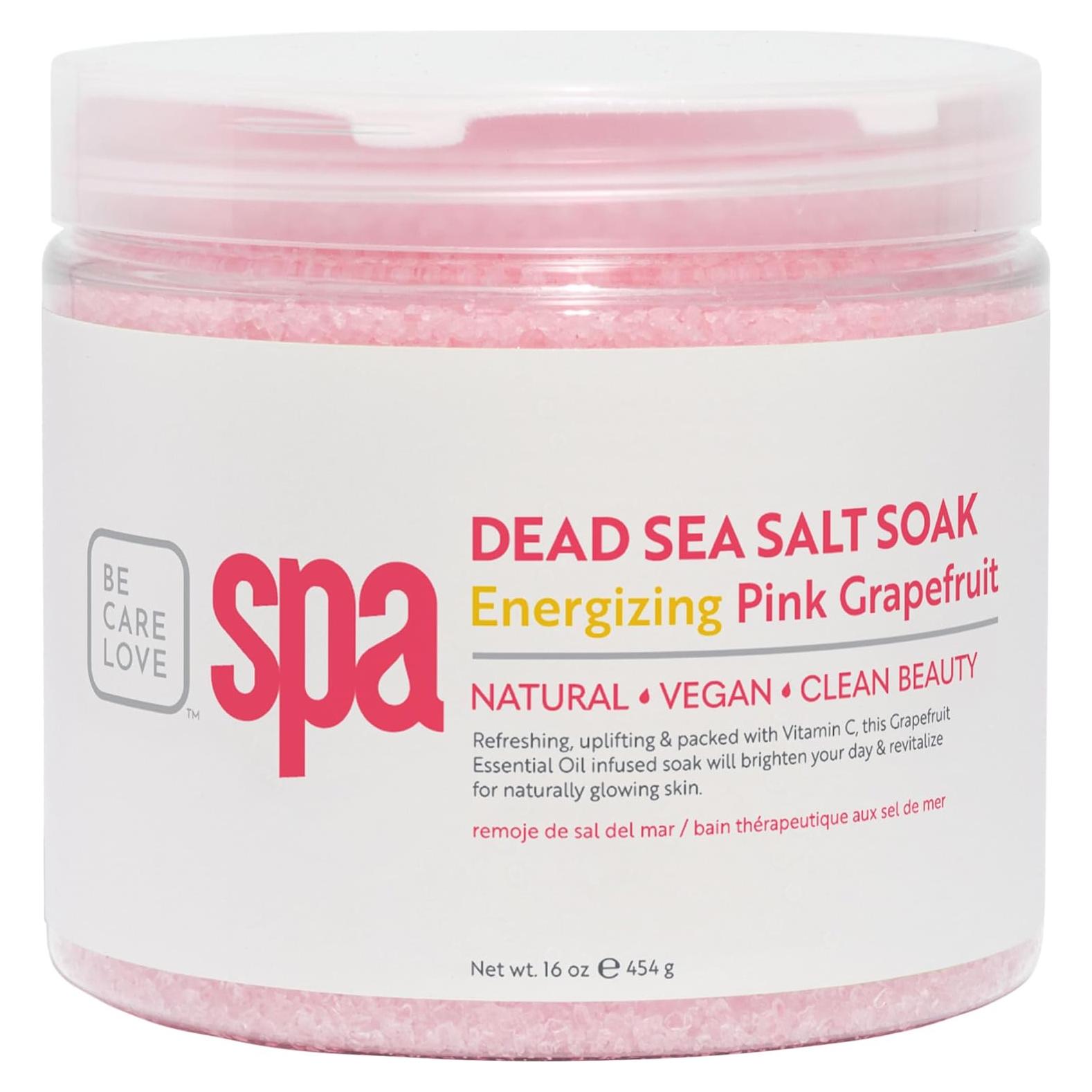 Sal de Mar Muerto Be Care Love Spa 16 oz Pomelo Rosa