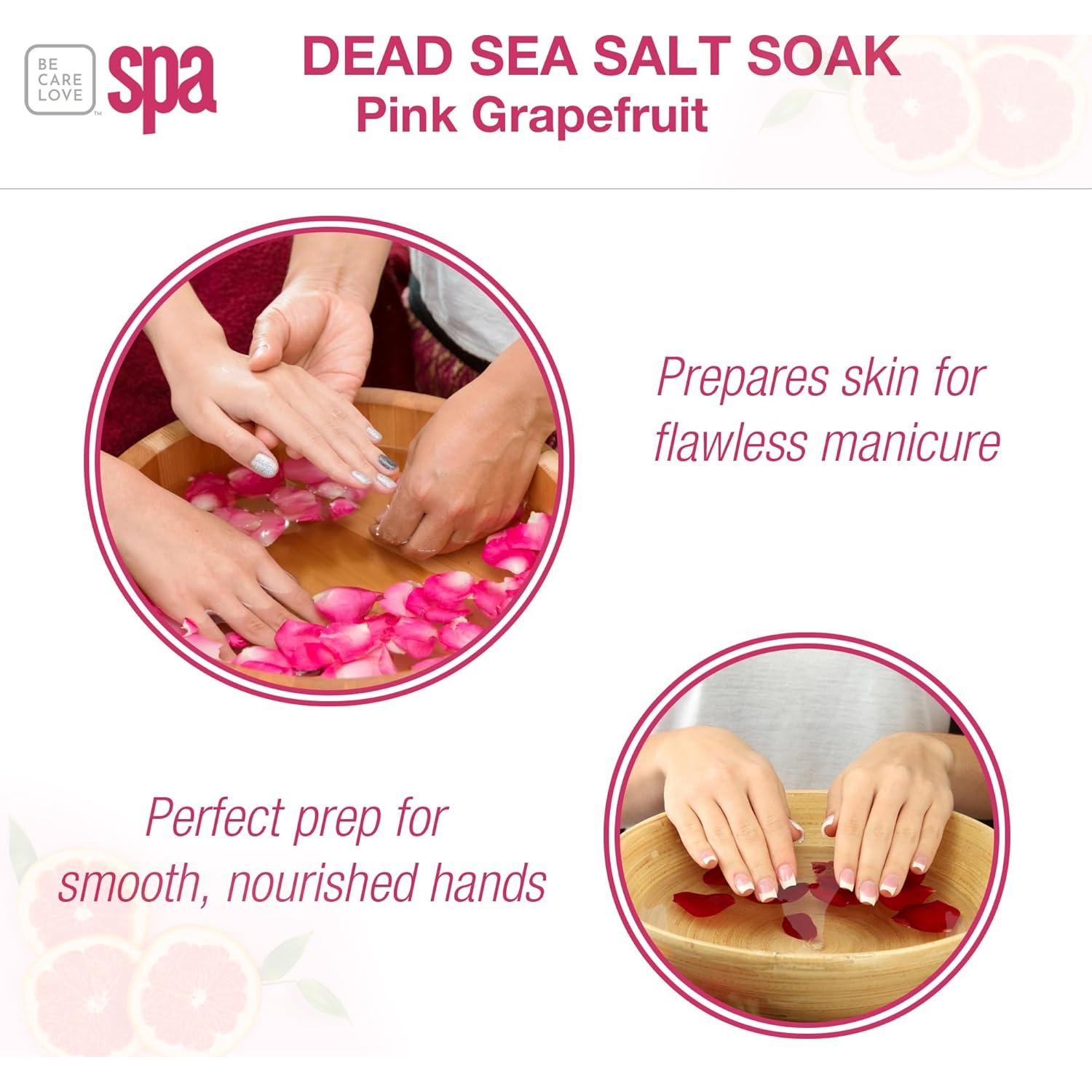 Sal de Mar Muerto Be Care Love Spa 16 oz Pomelo Rosa
