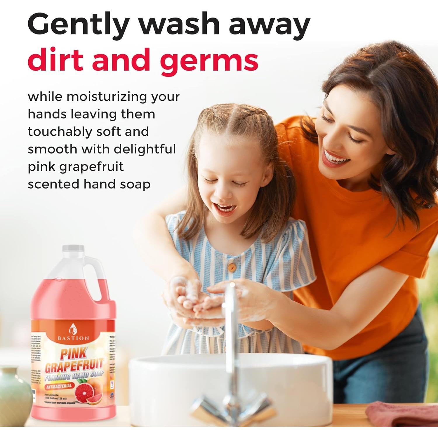 Jabón de Manos Antibacteriano Espumoso Bastion 3.78 L Pomelo Rosa