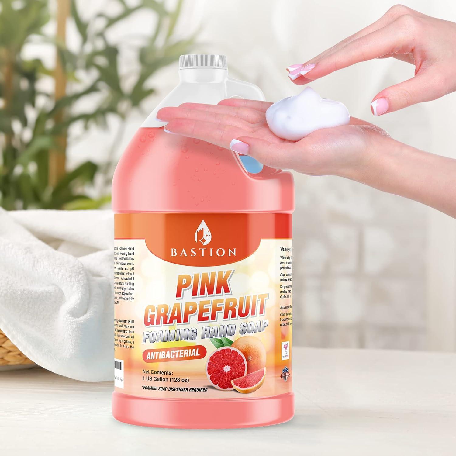 Jabón de Manos Antibacteriano Espumoso Bastion 3.78 L Pomelo Rosa