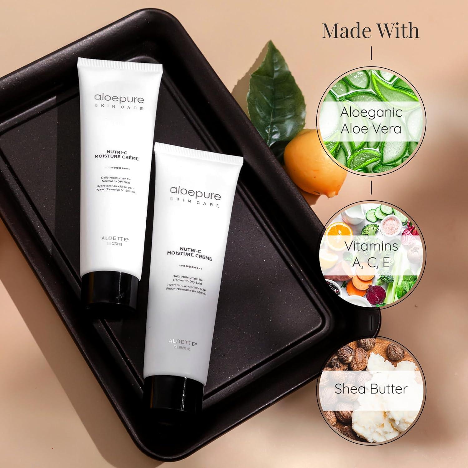 Crema Hidratante Facial Nutri-C Aloette 88.72 ml Piel Seca