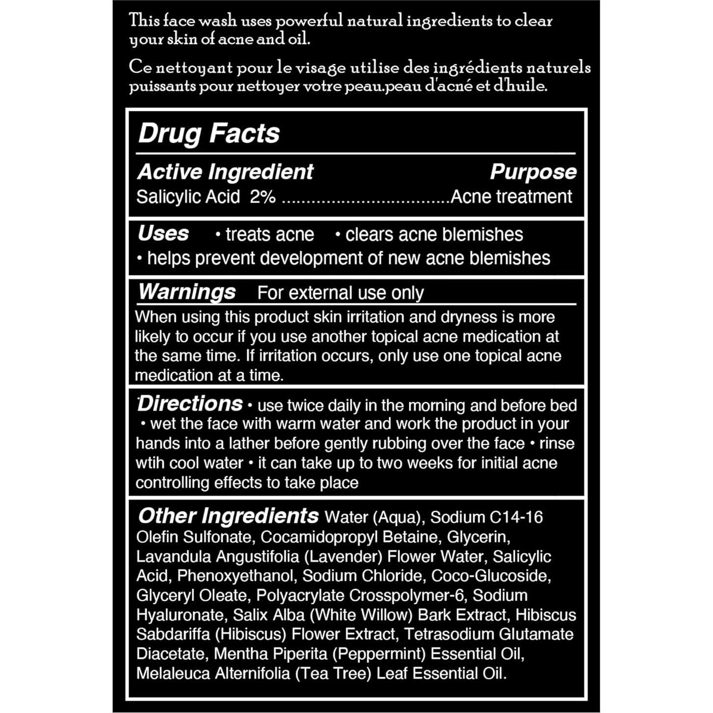 Limpiador Facial Brickell para Hombres 170g - Acné 2% Ácido Salicílico