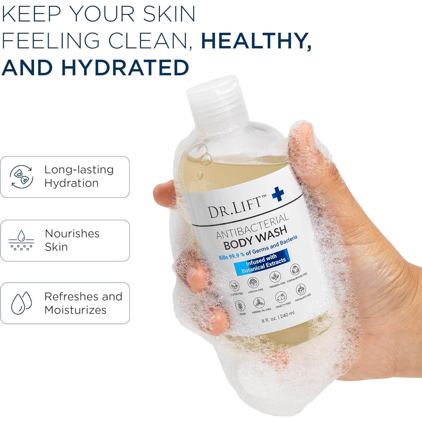 Jabón Corporal Antibacteriano Dr. Lift 226.8 g - Gel de Ducha