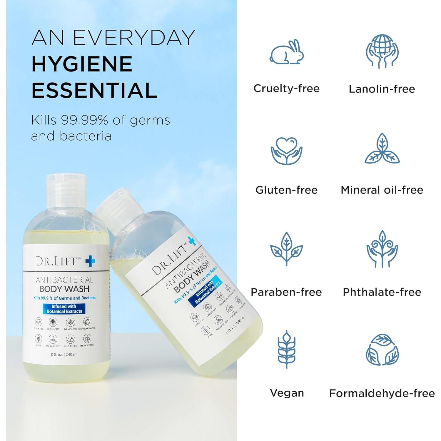 Jabón Corporal Antibacteriano Dr. Lift 226.8 g - Gel de Ducha