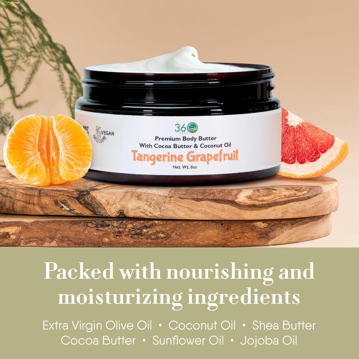 Manteca Corporal 360Feel Mandarina y Pomelo 226g Hidratante