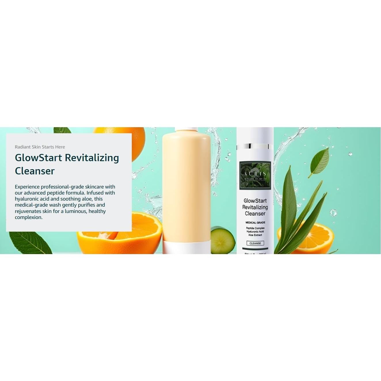 KUTIS GlowStart Limpiador Facial 200g - Grado Médico con Péptidos